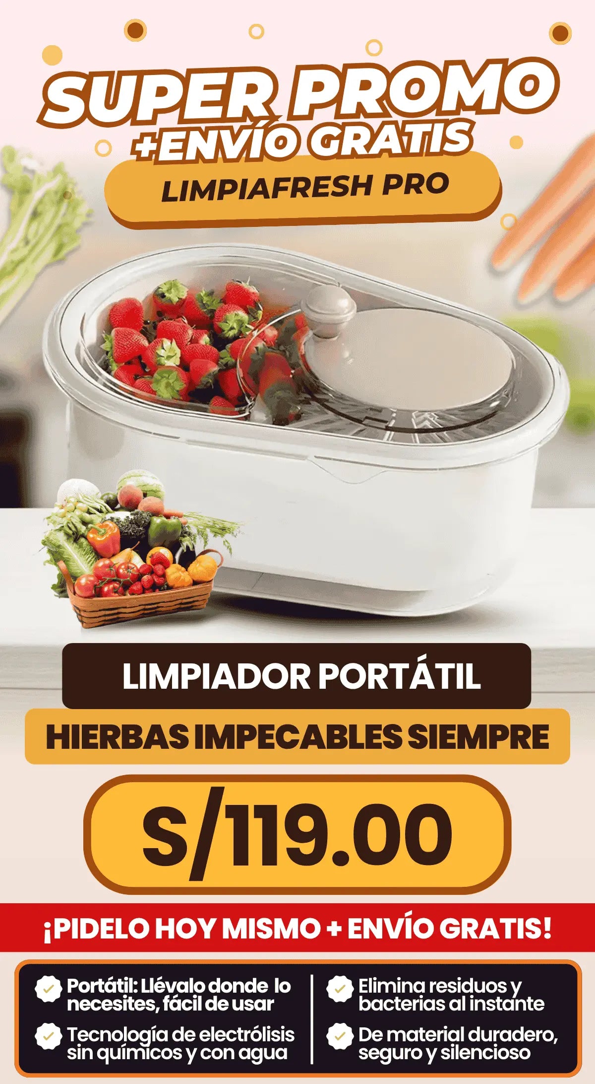 Limpiador de Frutas y Verduras