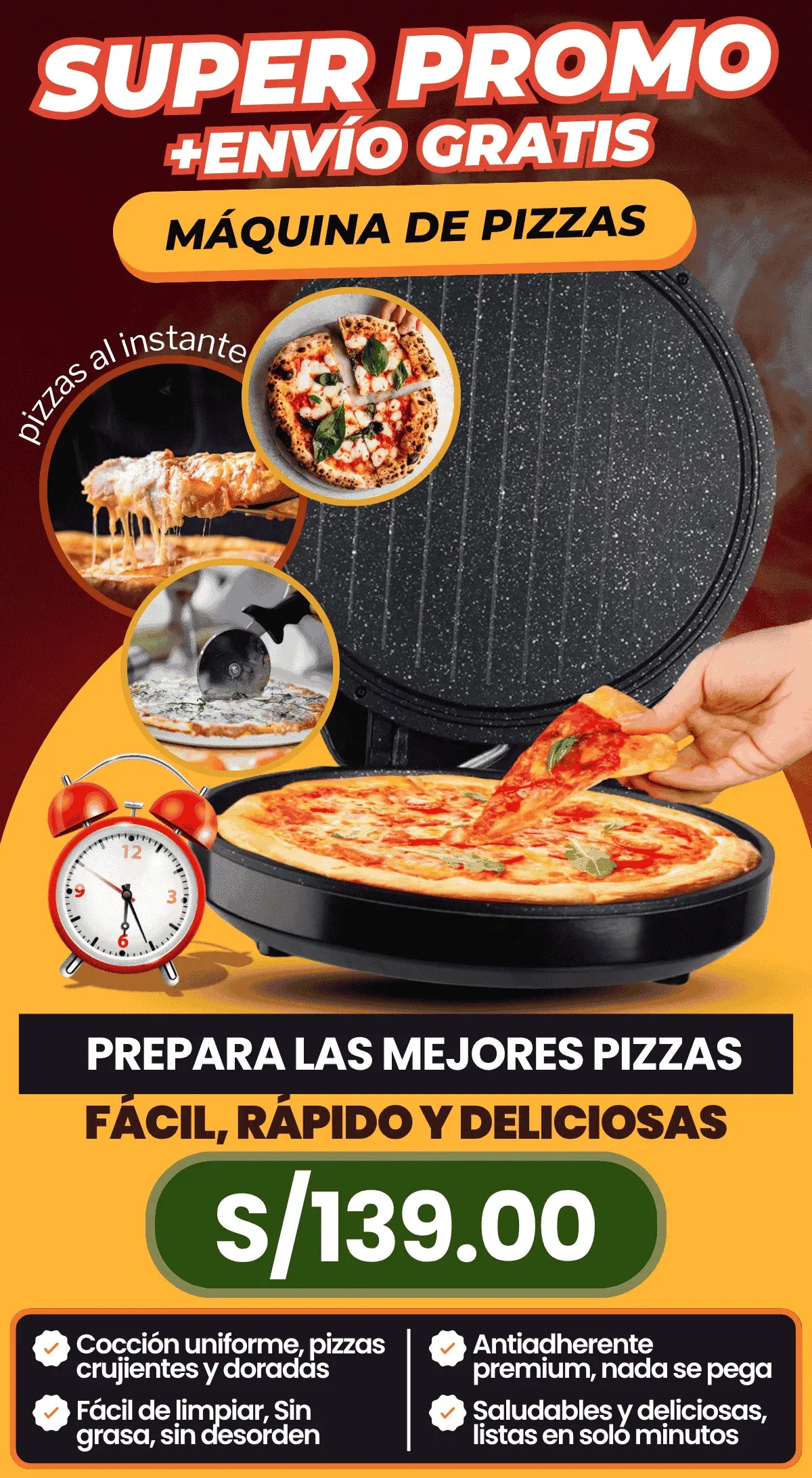 Maquina electrica para pizzas